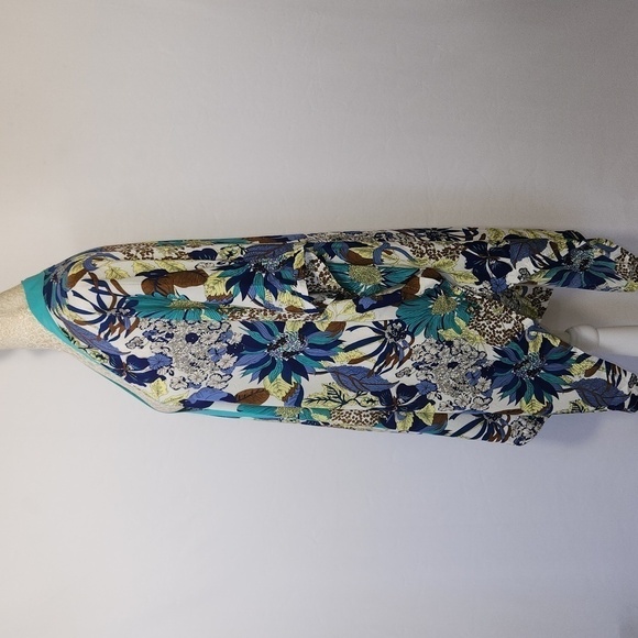 Do Everything In Love Women's Tropical Print Open Front Kimono Cardigan Beach - Picture 8 of 12